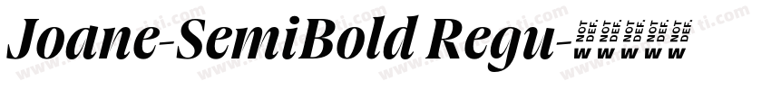 Joane-SemiBold Regu字体转换